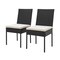 PE Wicker Patio Chairs Set of 2 with Cushions for Porch Deck Garden and Backyard-2 Pieces